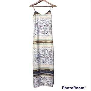 Under skies boho side slit floral maxi dress